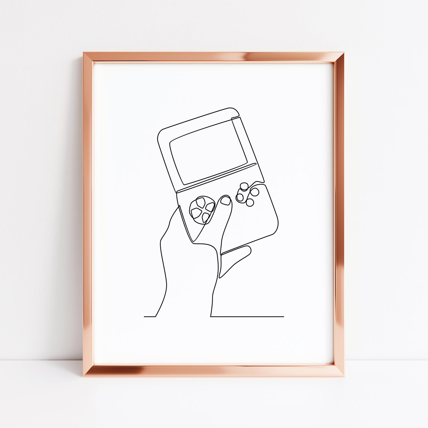 Vintage console line drawing illustration gaming gamer bedroom unframed wall art poster print