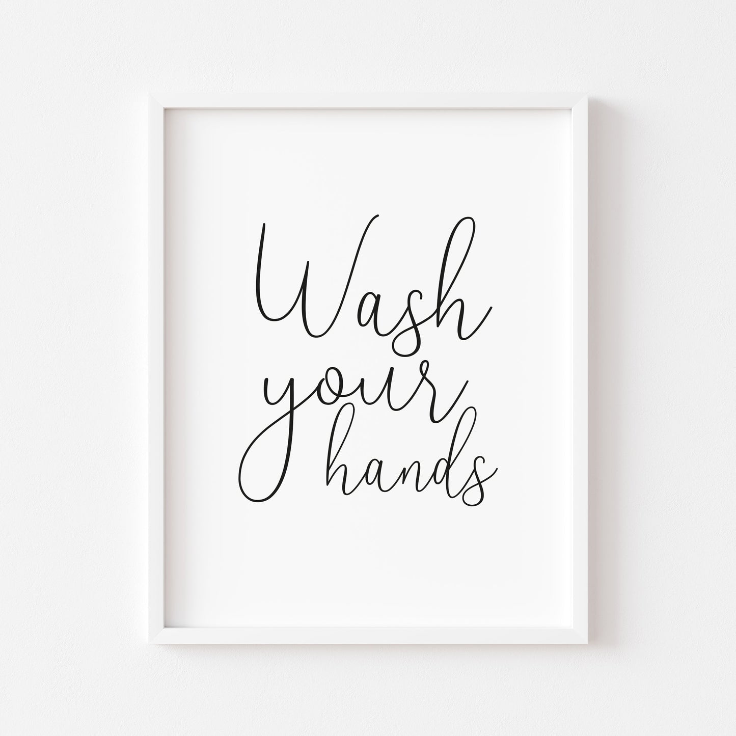 Wash your hands bathroom toilet sign unframed wall art poster print
