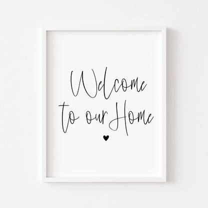 Home print, welcome hallway living room unframed poster print