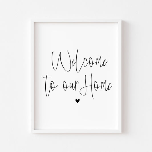 Home print, welcome hallway living room unframed poster print