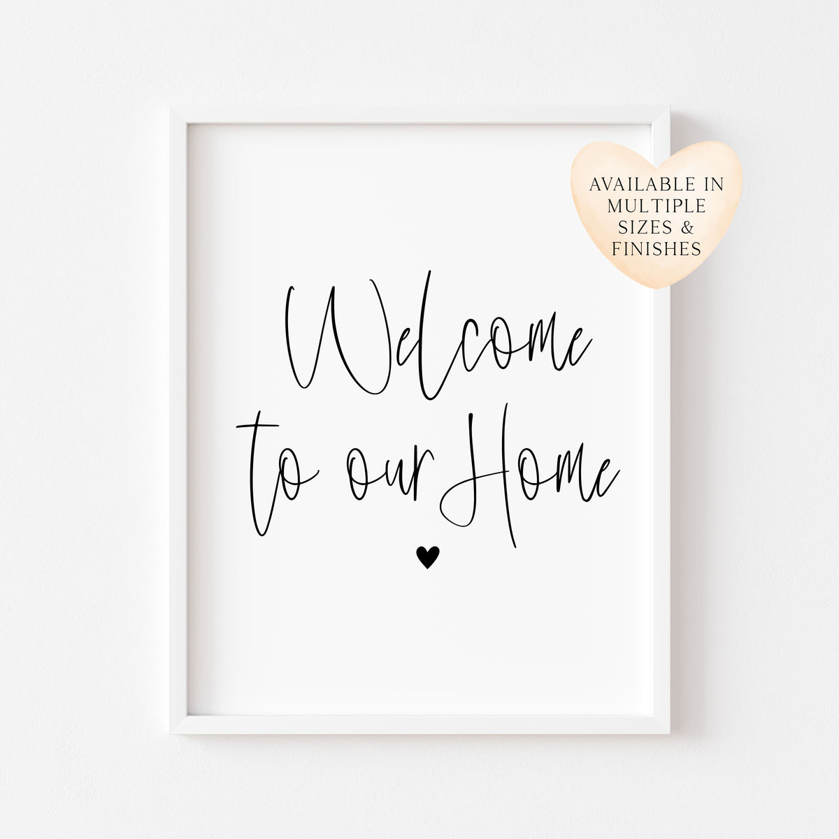 Home print, welcome hallway living room unframed poster print