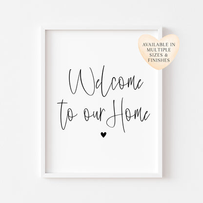 Home print, welcome hallway living room unframed poster print