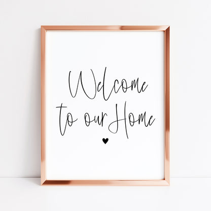 Home print, welcome hallway living room unframed poster print