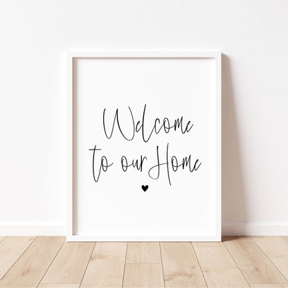 Home print, welcome hallway living room unframed poster print