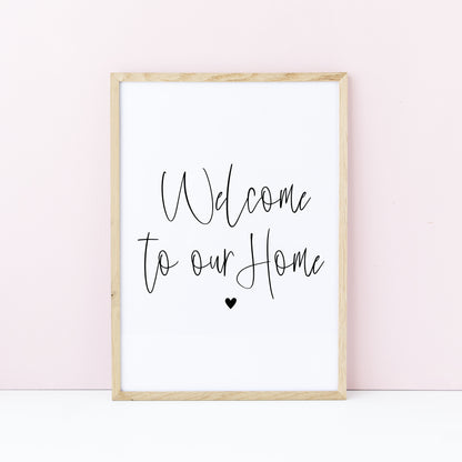 Home print, welcome hallway living room unframed poster print