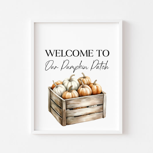 Welcome to our pumpkin patch orange cream seasonal unframed wall art poster print, autumn home decor, autumn prints, autumn accessories