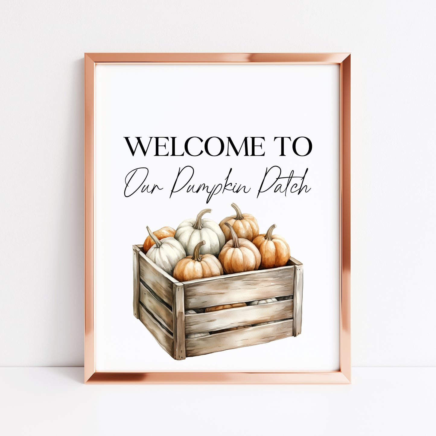 Welcome to our pumpkin patch orange cream seasonal unframed wall art poster print, autumn home decor, autumn prints, autumn accessories