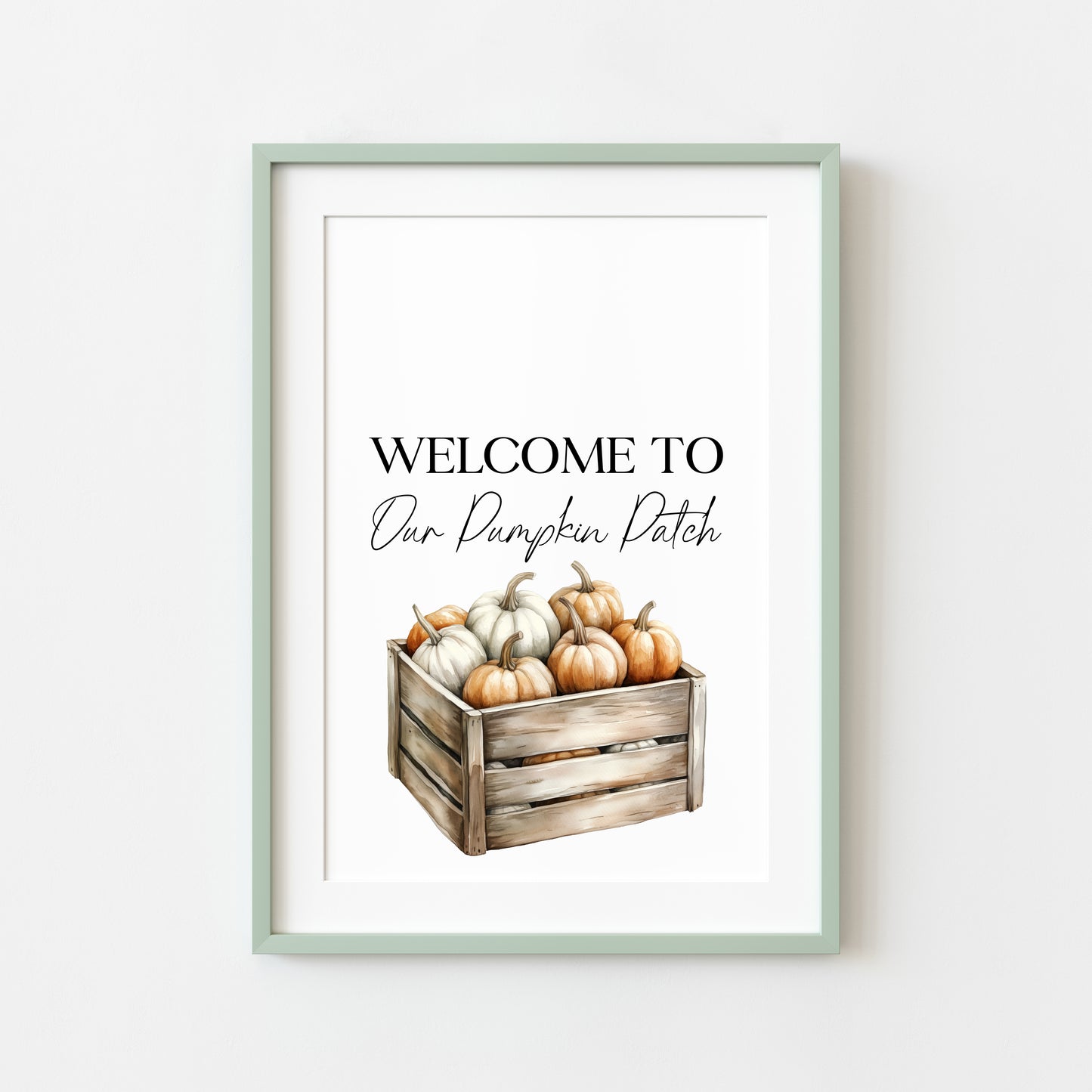 Welcome to our pumpkin patch orange cream seasonal unframed wall art poster print, autumn home decor, autumn prints, autumn accessories