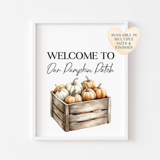 Welcome to our pumpkin patch orange cream seasonal unframed wall art poster print, autumn home decor, autumn prints, autumn accessories
