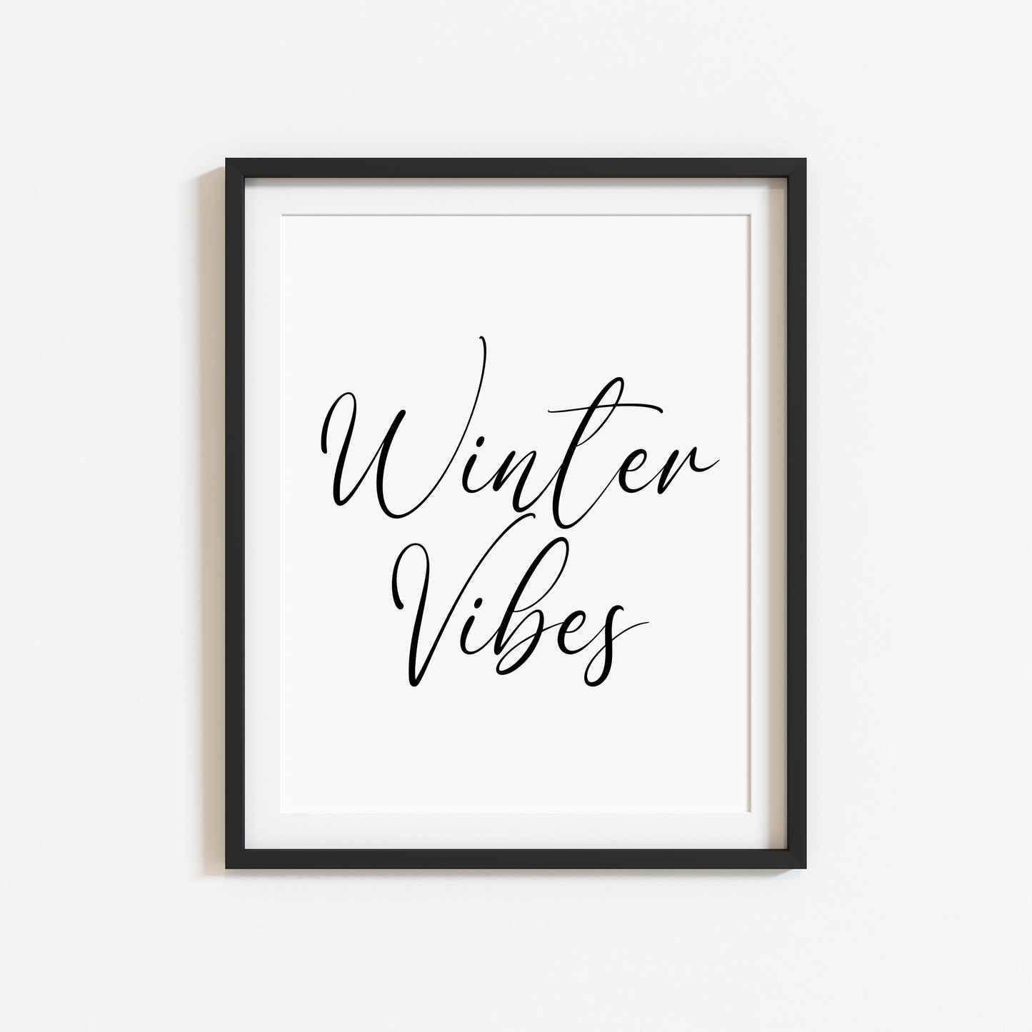 Winter Vibes Christmas art print seasonal unframed wall art poster