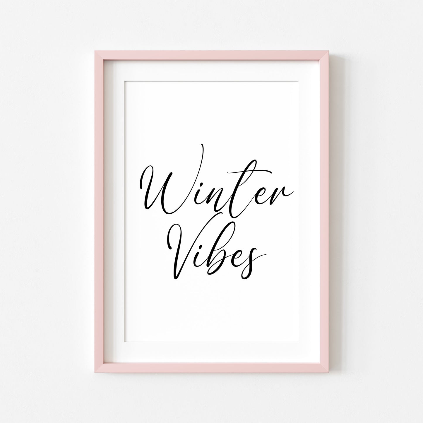 Winter Vibes Christmas art print seasonal unframed wall art poster