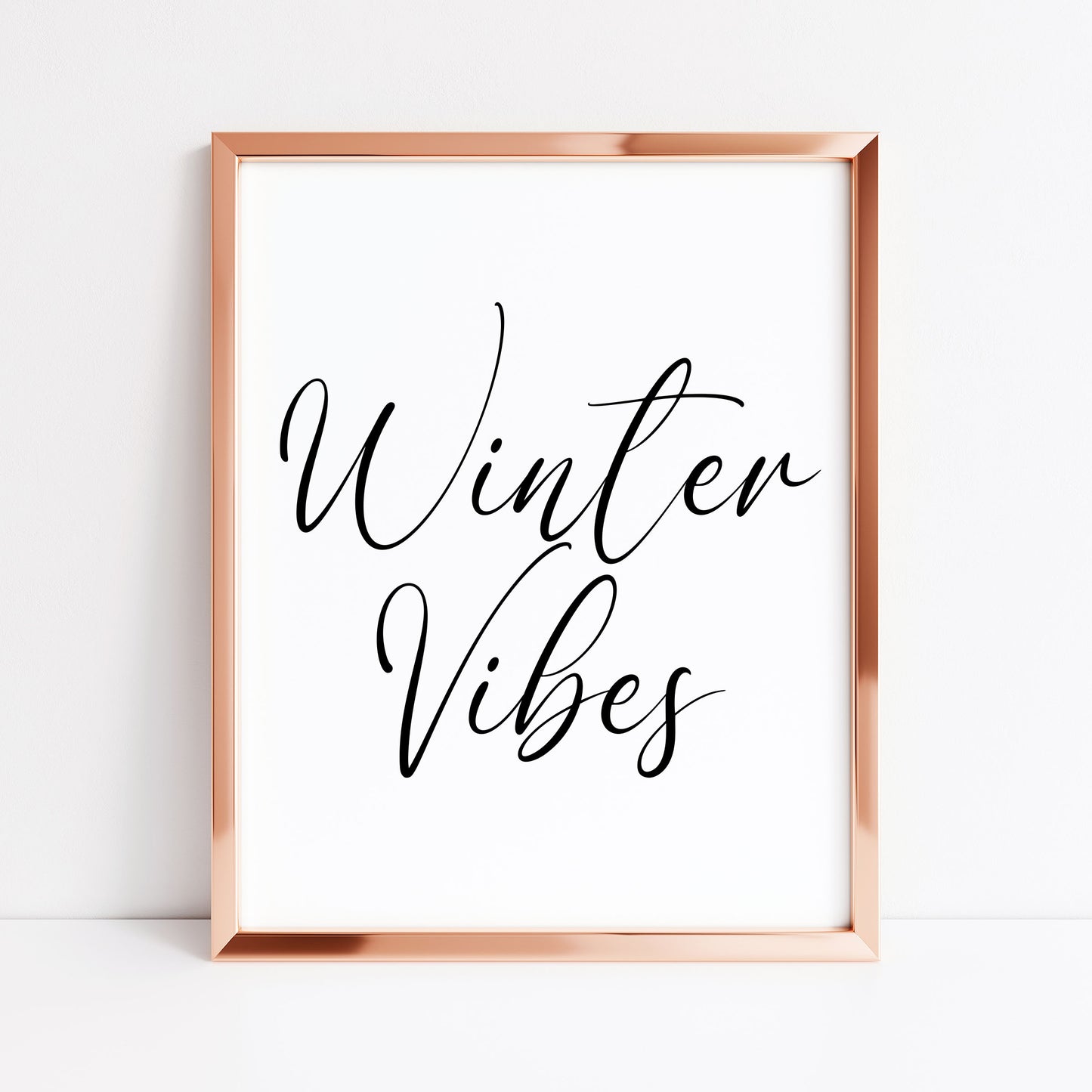 Winter Vibes Christmas art print seasonal unframed wall art poster