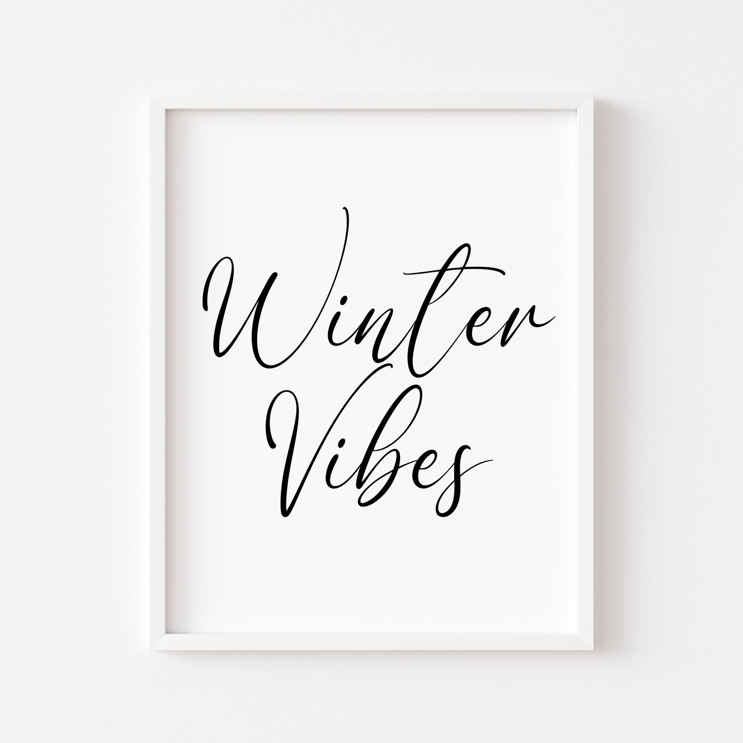 Winter Vibes Christmas art print seasonal unframed wall art poster