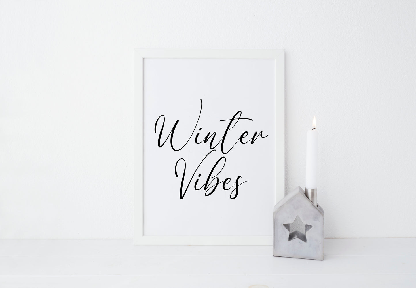 Winter Vibes Christmas art print seasonal unframed wall art poster