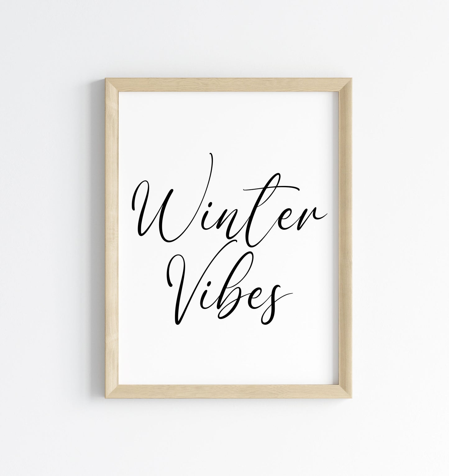 Winter Vibes Christmas art print seasonal unframed wall art poster