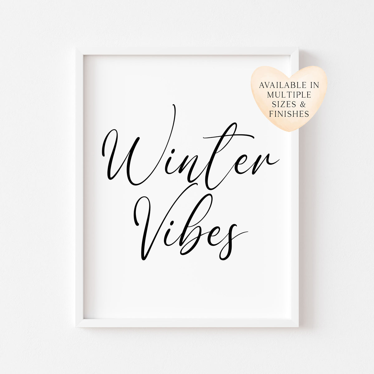 Winter Vibes Christmas art print seasonal unframed wall art poster