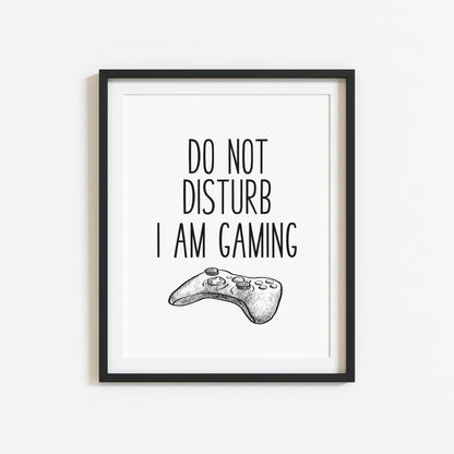 Do not disturb I am gaming XBOX illustration style unframed wall art poster print