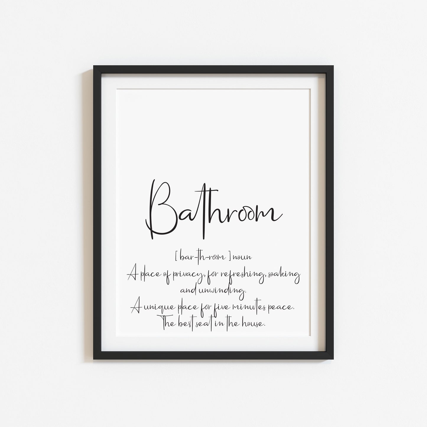 Bathroom definition bathroom toilet washroom funny unframed wall art poster print