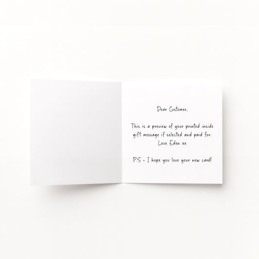 Custom card Design with Kraft Envelope - please only purchase if we have agreed/discussed