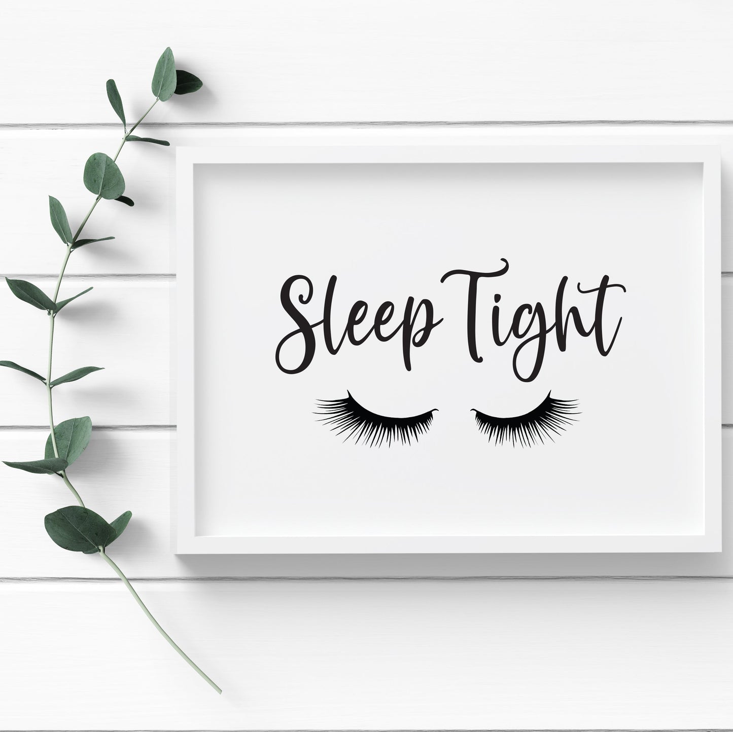 Sleep tight eyelashes illustration unframed wall art poster print