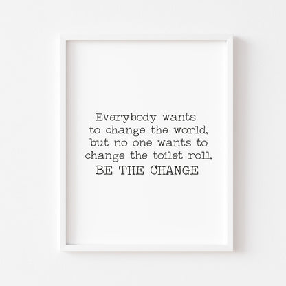 Funny bathroom/toilet quote unframed wall art poster print