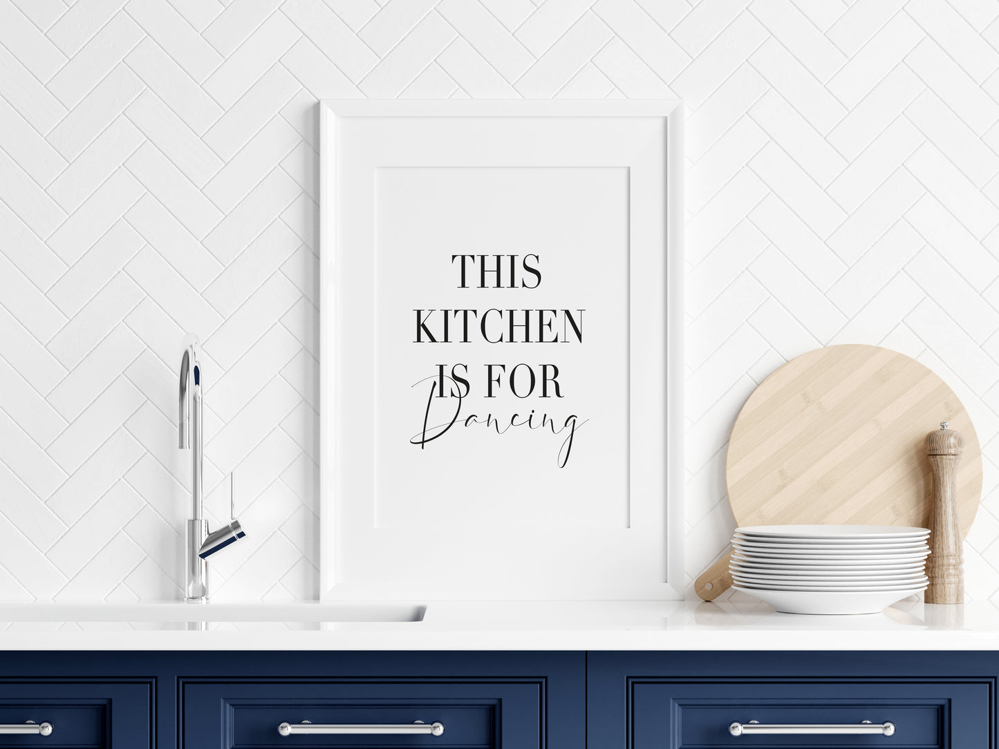 This Kitchen is for dancing, funny quote kitchen unframed wall art poster print