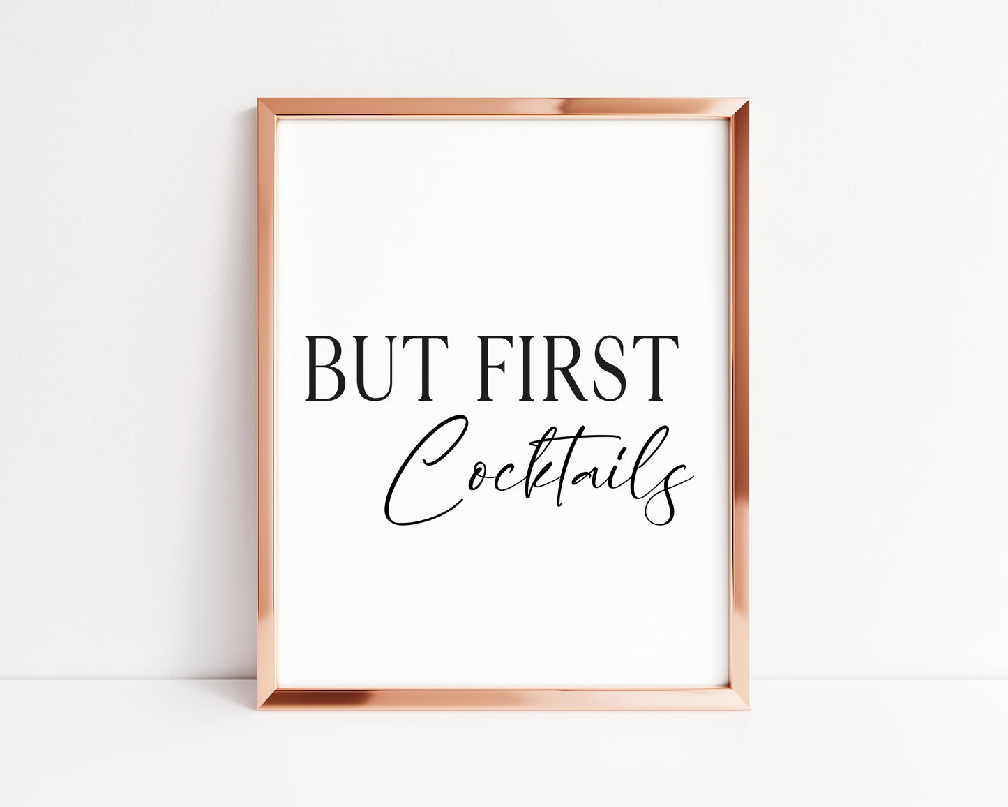 But first Cocktails, kitchen art, kitchen, bar area, Cocktail lover, unframed wall art poster print