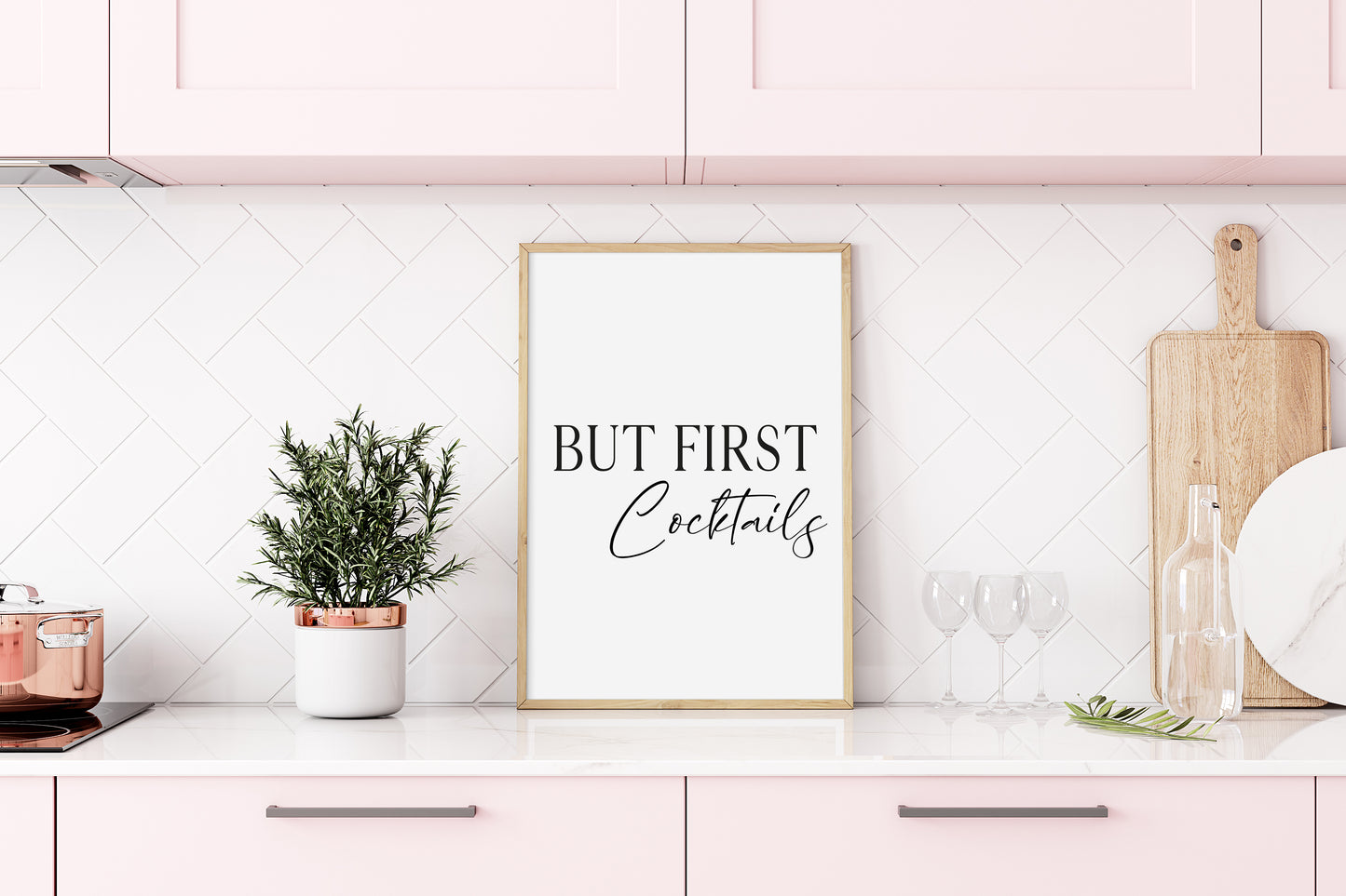 But first Cocktails, kitchen art, kitchen, bar area, Cocktail lover, unframed wall art poster print