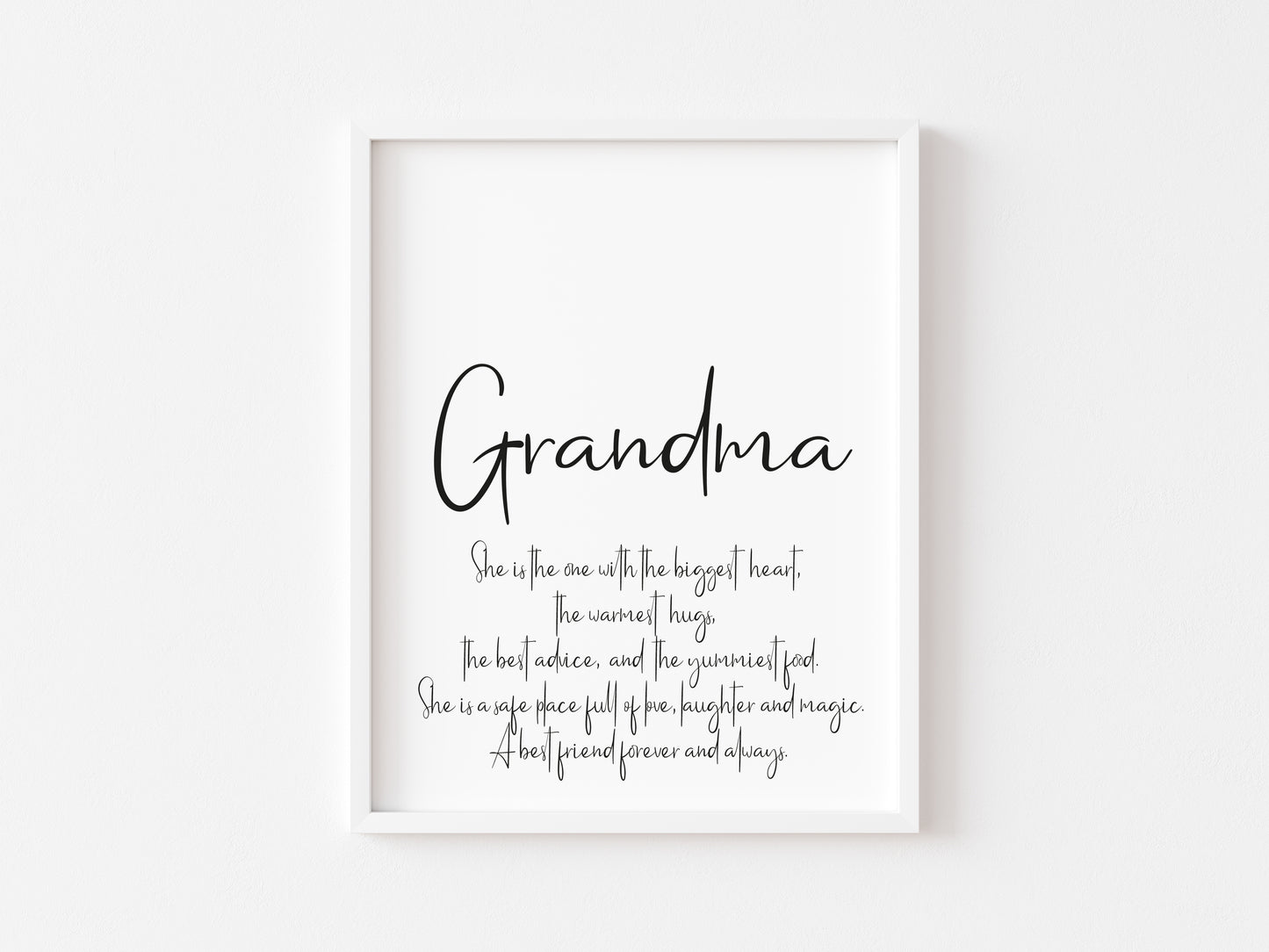 Grandad, Papa, Grandpa definition typography unframed wall art poster print