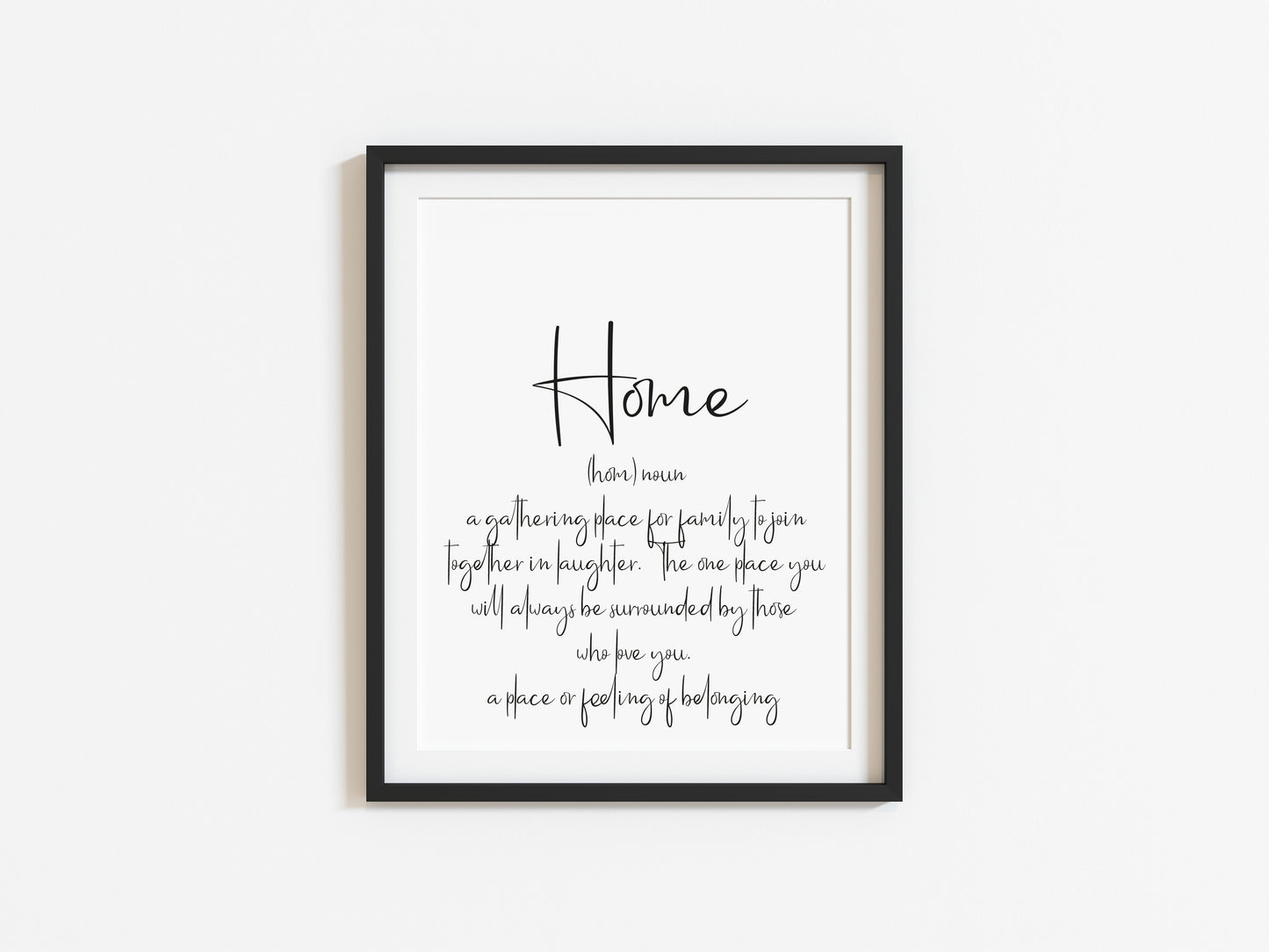 Home typography definition unframed print