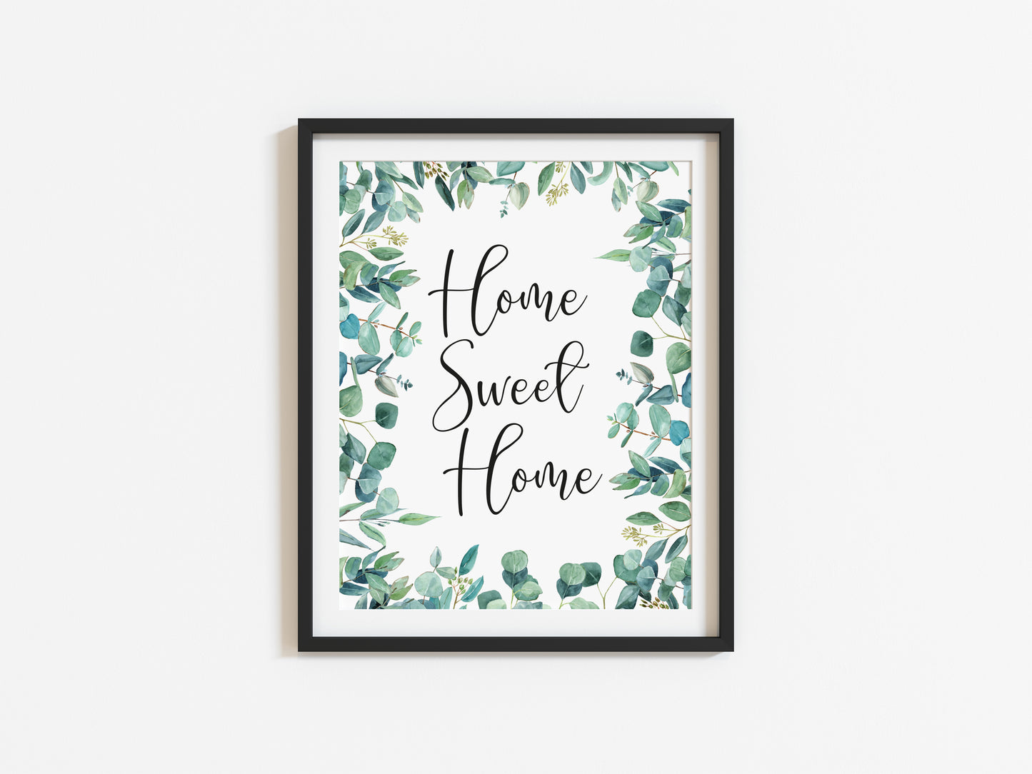 Home sweet home botanical greenery unframed print