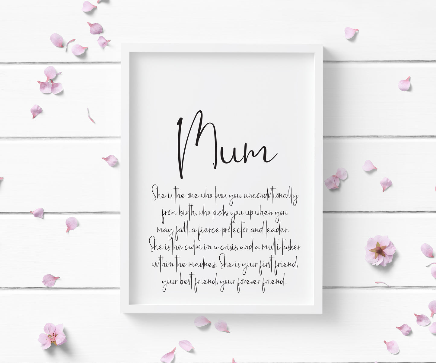 Mum, Mummy, Mama, definition typography unframed wall art poster print