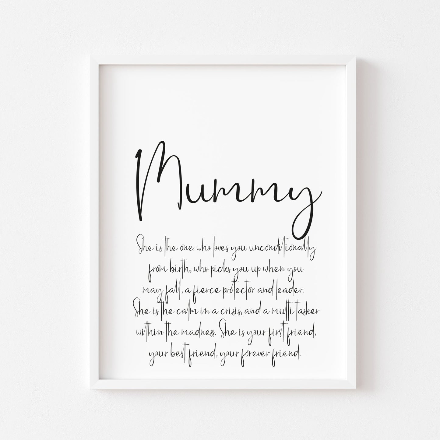 Mum, Mummy, Mama, definition typography unframed wall art poster print