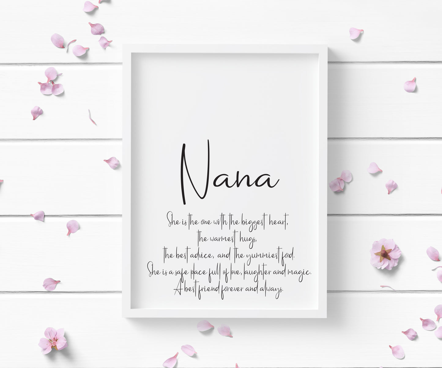 Nana, Nanny, Nan, Grandma definition typography unframed wall art poster print