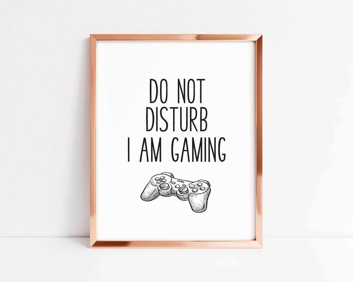 Do not disturb I am gaming gamer PS4 illustration style unframed print