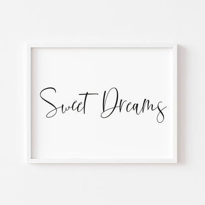 Sweet dreams landscape calligraphy unframed print