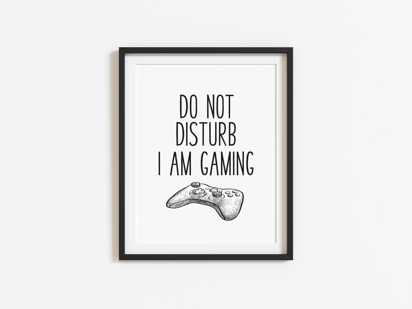 Do not disturb I am gaming gamer XBOX illustration style unframed print