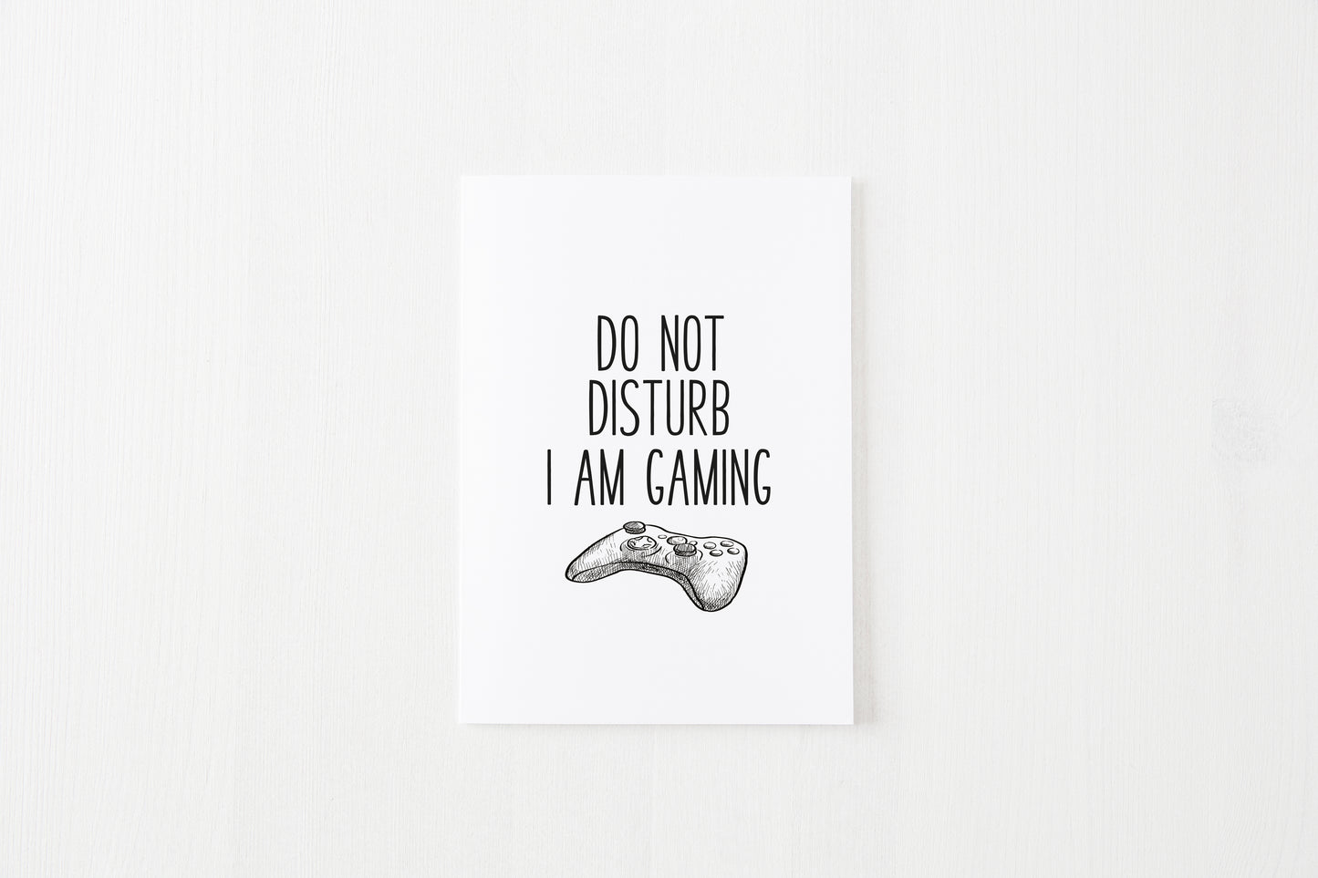 Do not disturb I am gaming gamer XBOX illustration style unframed print