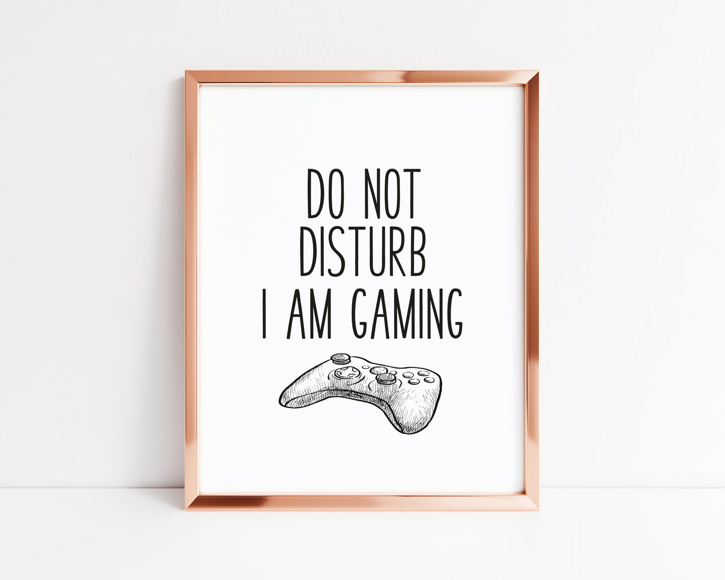 Do not disturb I am gaming gamer XBOX illustration style unframed print