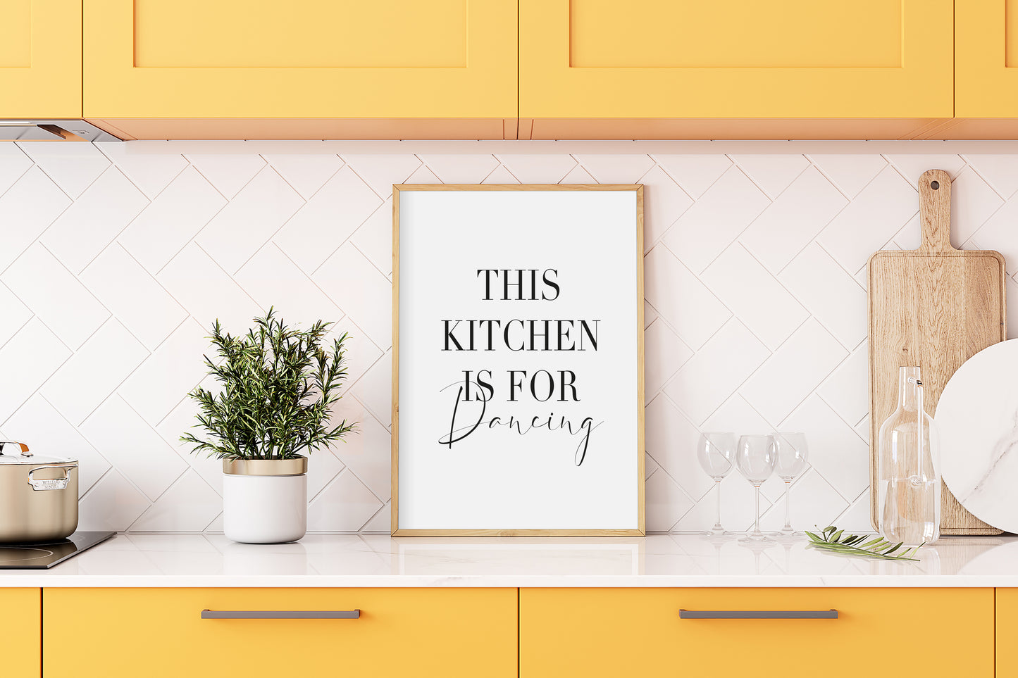 This Kitchen is for dancing, funny quote kitchen unframed wall art poster print