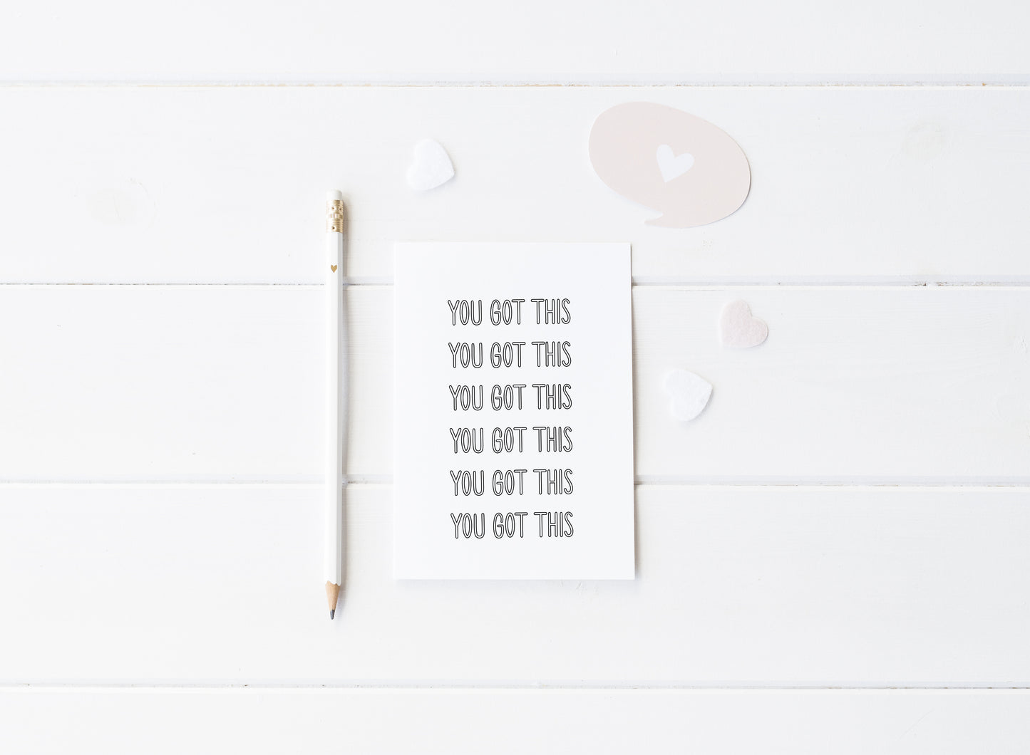 You got this, bubble font motivational office, bedroom unframed wall art poster print