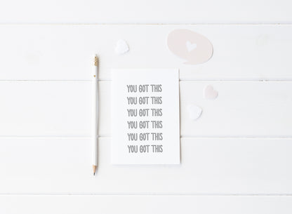 You got this, bubble font motivational office, bedroom unframed wall art poster print