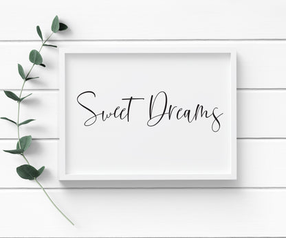 Sweet dreams landscape calligraphy unframed print