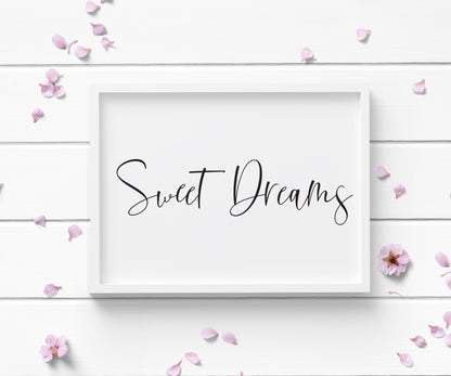 Sweet dreams landscape calligraphy unframed print